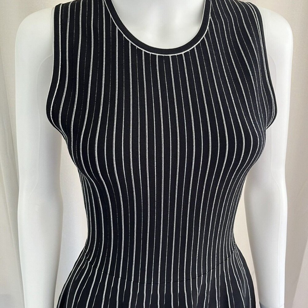 Theory Structured Shell Lustrate Black White Stri… - image 4